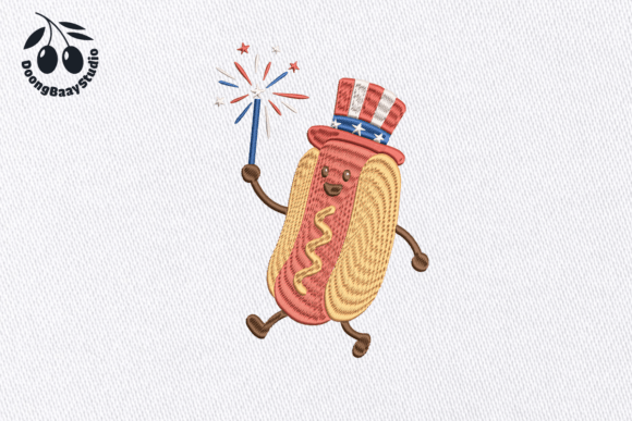 4th of July Hot Dog Embroidery Design: Cute, Patriotic, and Practical?