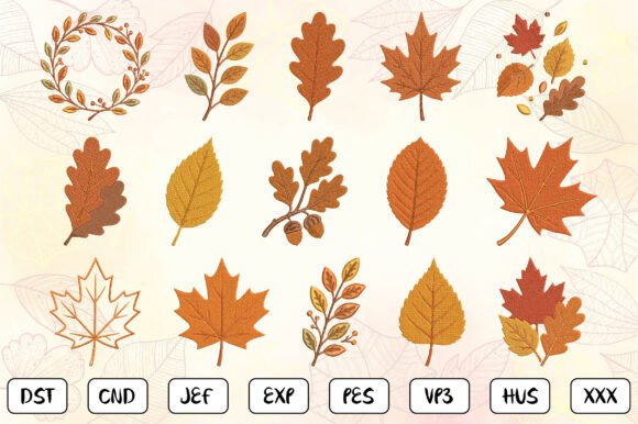 Autumn Leaf Embroidery Bundle Review for Boutique Sweatshirt Design