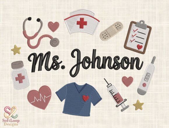 Custom Nurse Appreciation Embroidery