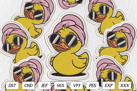 Cute Spa Duck Embroidery Design Review for Business Use