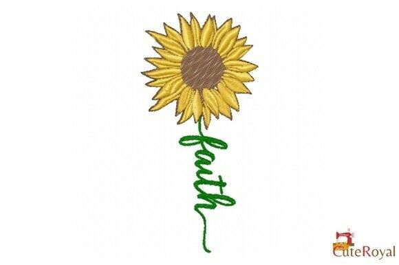 Faith Sunflower Embroidery: A Thoughtful Design for Meaningful Projects