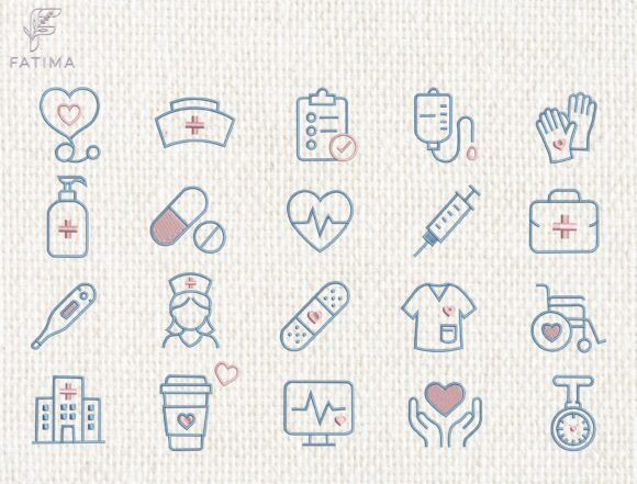 Healthcare Embroidery Design Bundle