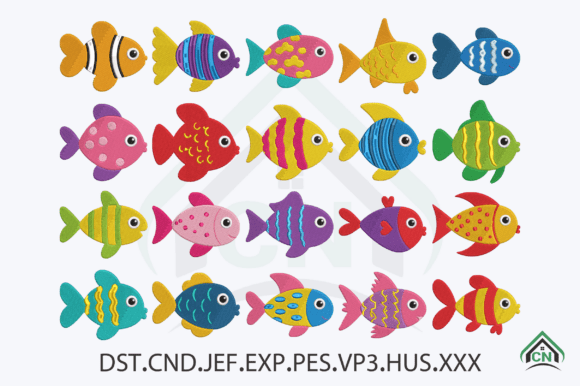 Little Fish Machine Embroidery Design