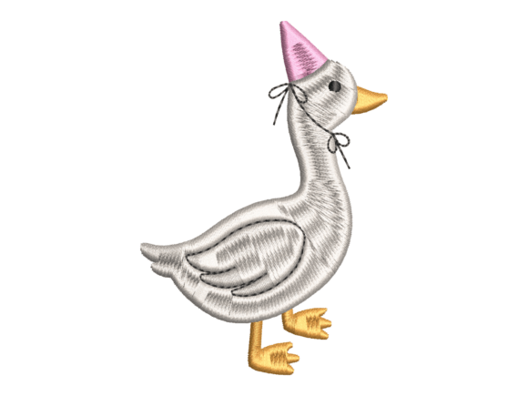 Party Hat Goose Embroidery: A Charming Choice for Personalized Gifts