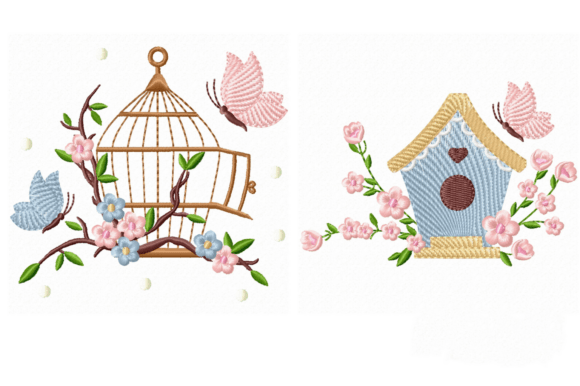 Spring Birdhouse Embroidery Set Kit Review for Apparel Designers
